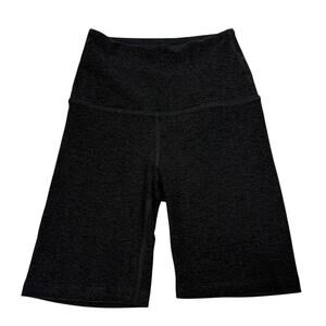 Beyond Yoga Womens Size XS Spacedye High-Waisted Biker Shorts black
